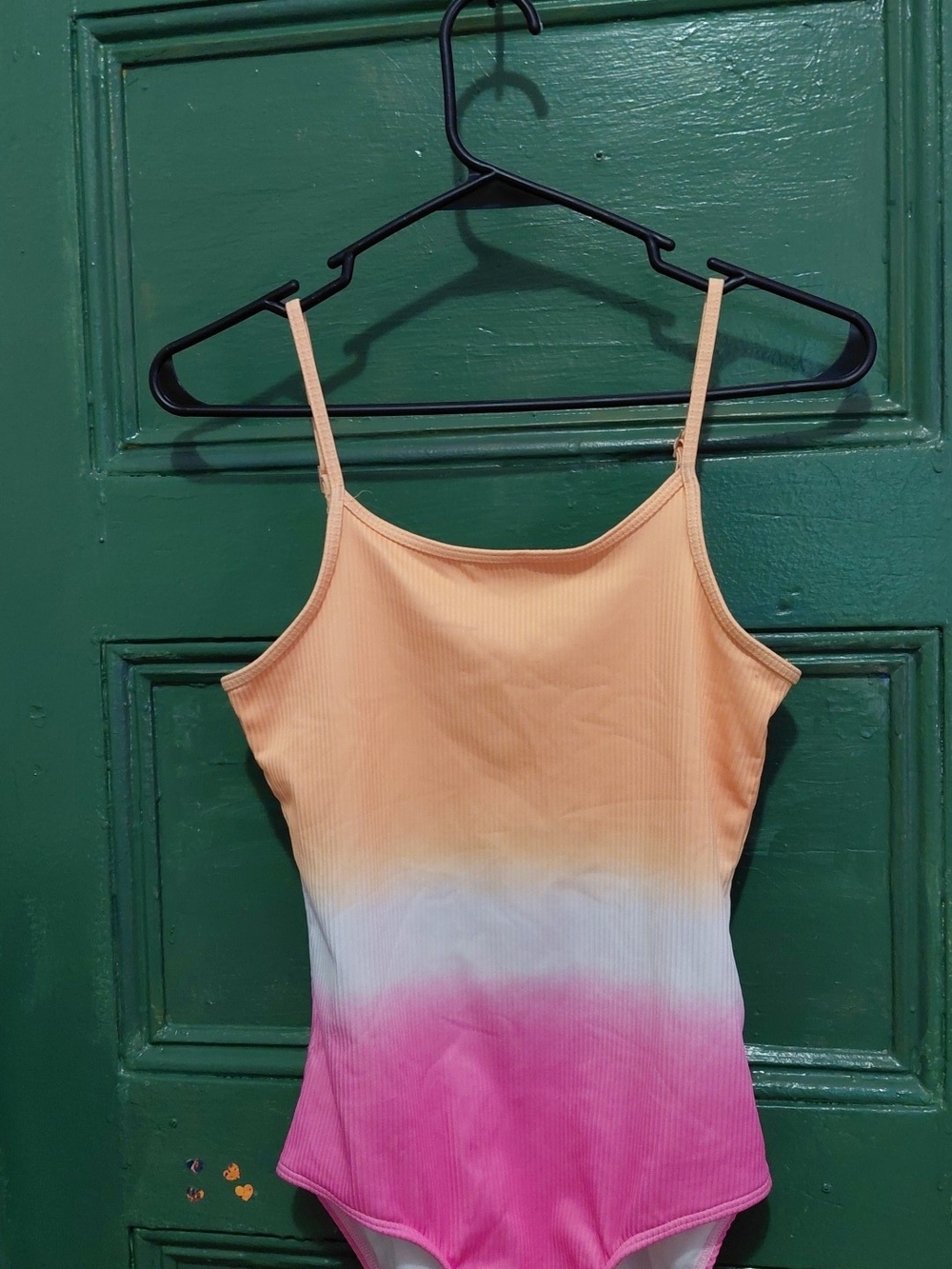 abercrombie kids Peach-to-Pink Ombre Ribbed Bodysuit